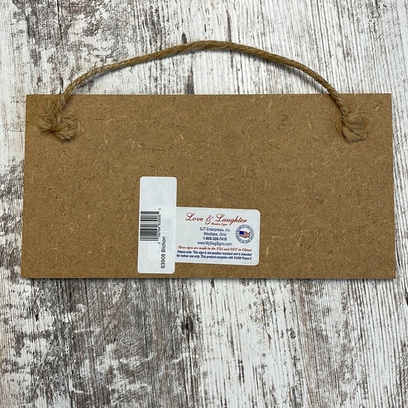 NWT A House is Not a Home Without a Bichon 5 x 10 Wooden Dog Sign Plaque - Picture 5 of 6